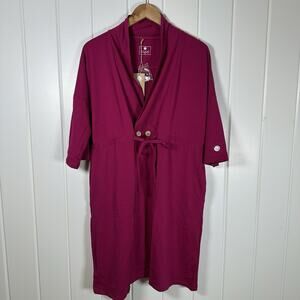 Robe Brobe Surgery Recovery Robe Pink Medium, Breast Cancer, Pockets For Drains
